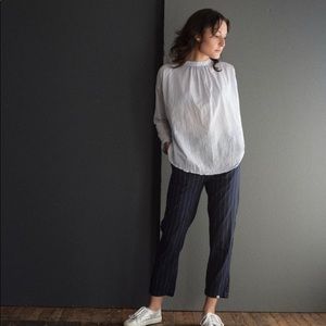 White Cotton Tunic - Hazel Brown